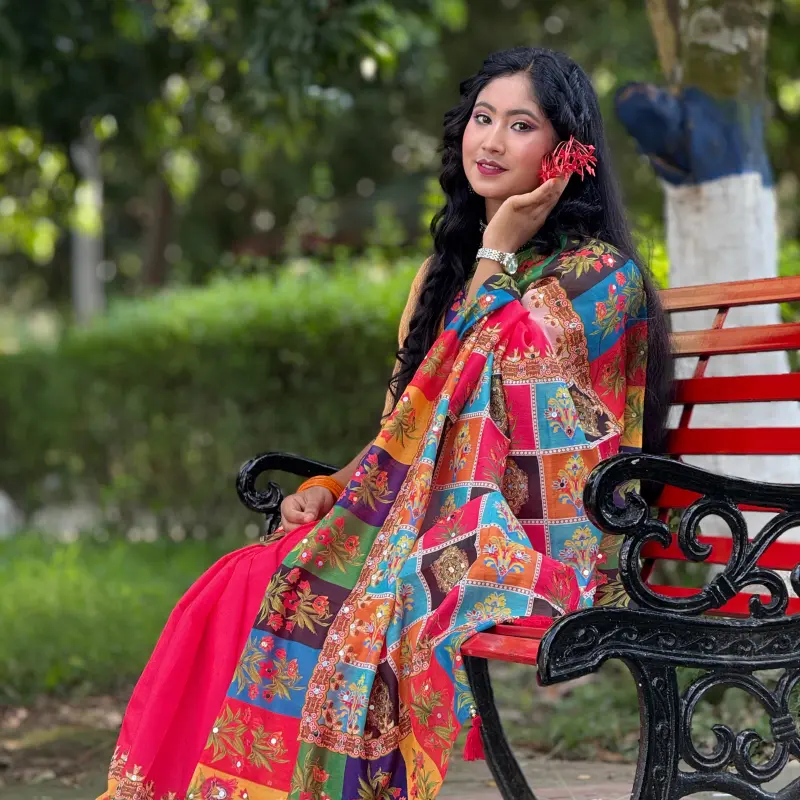 Chandery silk sharee S07