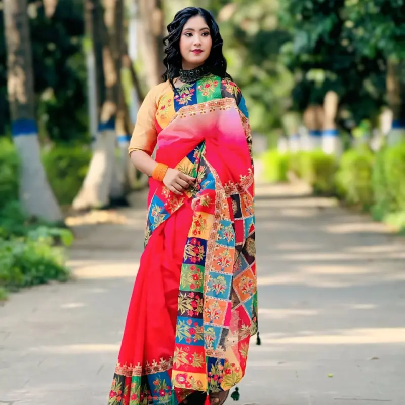 Chandery silk sharee S07